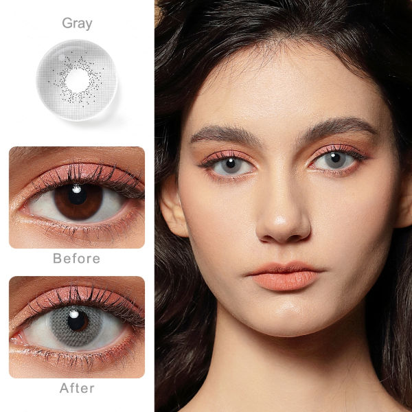 2 Piece Pair Brilliant Natural Cosmetic Colored Eye Contact Lenses