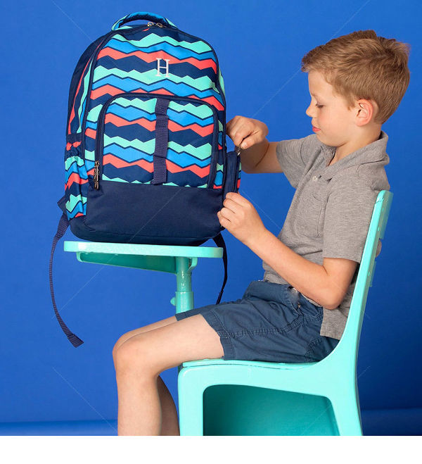 Waterproof stripe children's backpack 