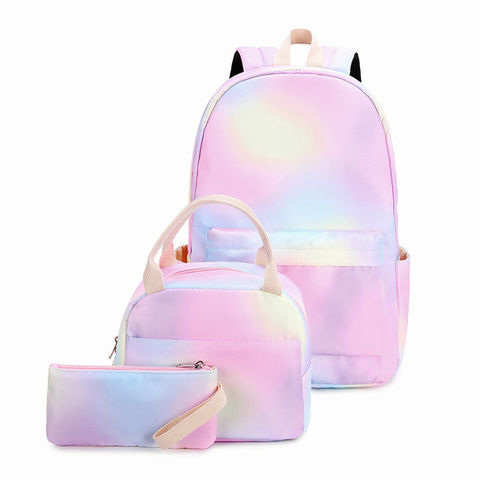 Cute Lightweight Water Resistant Backpack for Teen Girls School Backpack with Lunch Bag