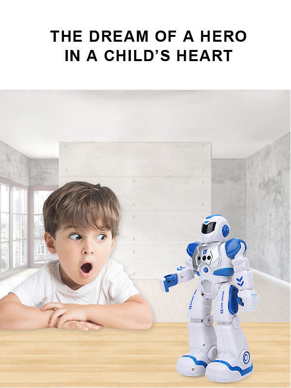 Robot Intelligent avec Son RC pour Garçon et Fille, Jouet Électrique à  Induction, Détection de Geste