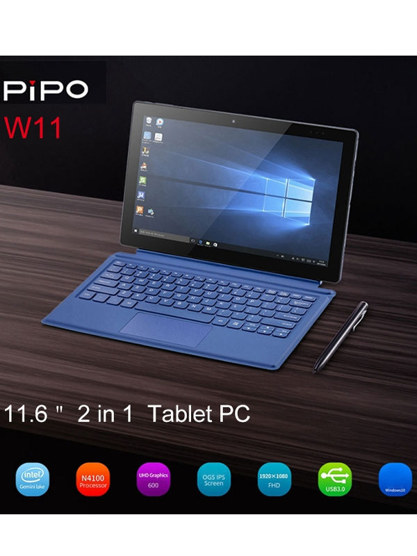 PiPO W11 2 in 1 Tablet PC 11.6 Inch 8GB RAM 128GB 256GB 512G SSD