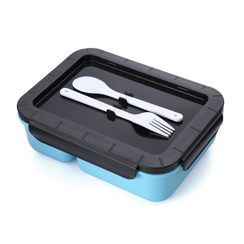 1pc 850ml Double-layer Kids Lunch Box With Utensils, Microwave Safe,  Perfect For Work/school