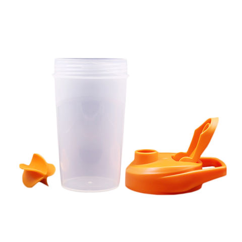 Wholesale 16oz/400ml plastic protein shaker bottle with blender ball and  handle ODM