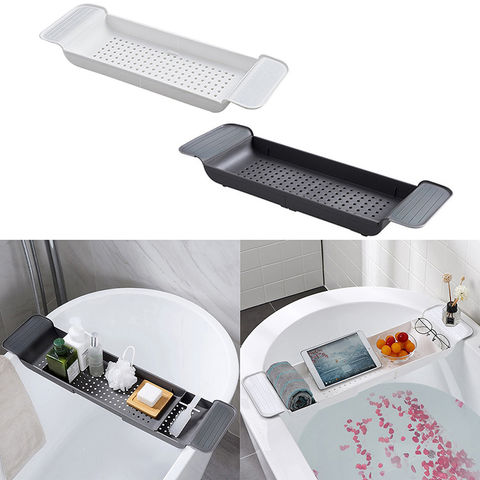 Bathtub Caddy Tray, Expandable Bath Shelf, Adjustable Plastic Bathtub  Caddy, Bathroom Tray, Bathtub Accessories & Bathroom Gadgets