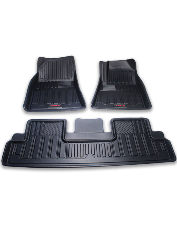 4PCS Universal PVC Rubber Car Floor Mats All Weather Protection in