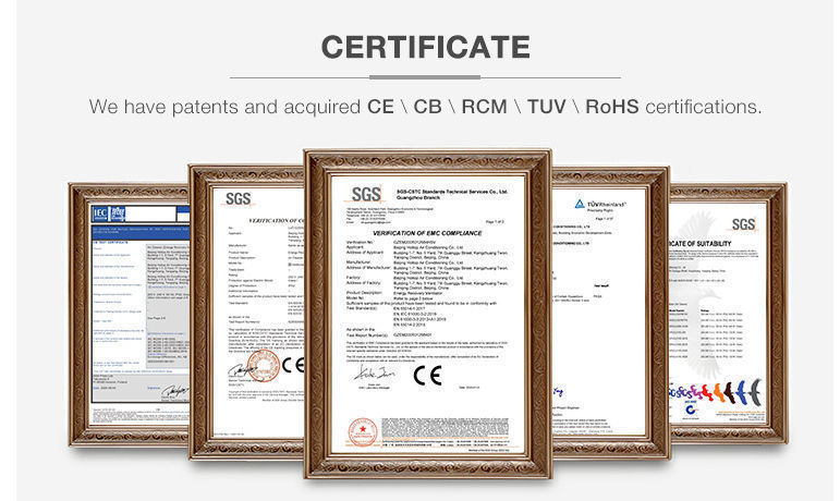 Holtop ERV Energy Saving Central Control Heat Recovery Ventilation System Unit Supplier