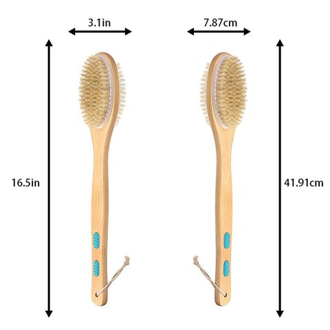 Brosse À Récurer À Long Manche Pour Douche,Laveur De Douche Double Face  Pour Le Corps