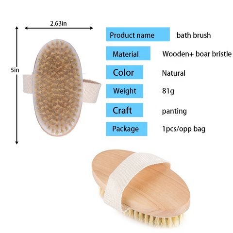 Dry Brushing Body Shower Brush - Detachable Long Handled Scrub Brush for  Lymphatic Drainage Showering Back Bath Brush Set for Dry Brushing Natural  Body Brush with Exfoliating Glove for Women & Man