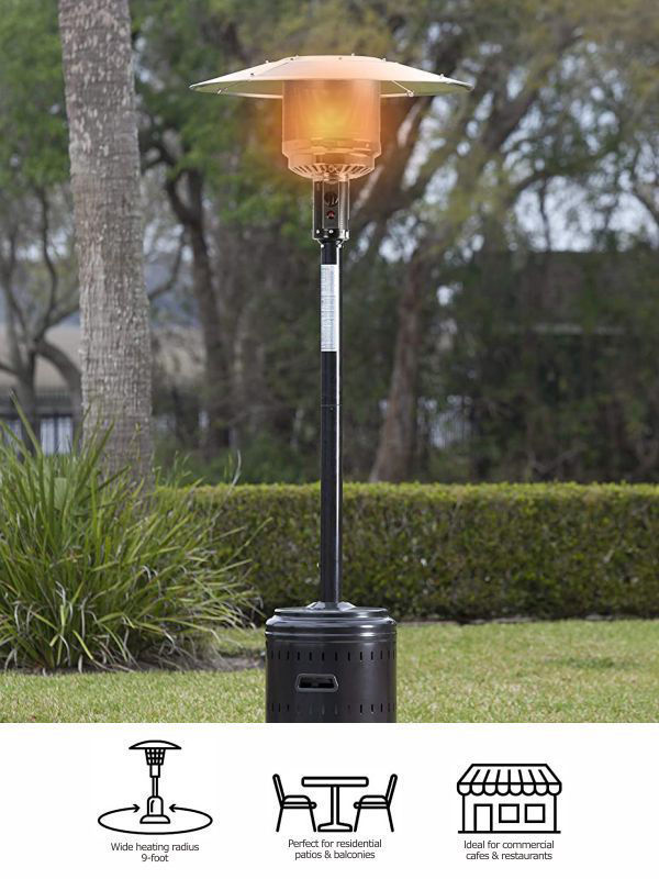 Wido 2 X Electric Frees Freestanding Quartz Heater Garden Patio Heating