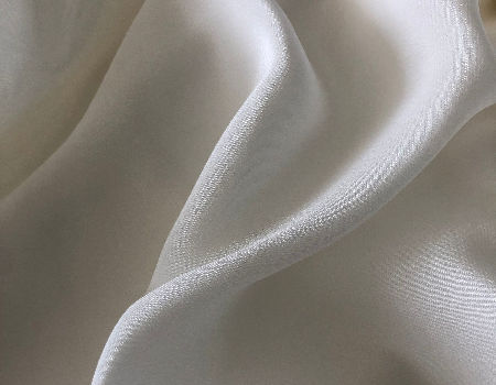 Heavy Silk Crepe De Chine in Natural White 40MM - East & Silk