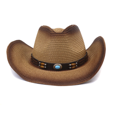 Sombrero de paja unisex, sombrero de vaquera, sombrero de vaquera,  plegable, flexible, sombrero ancho de verano, playa, sombrero de sol,  sombrero de