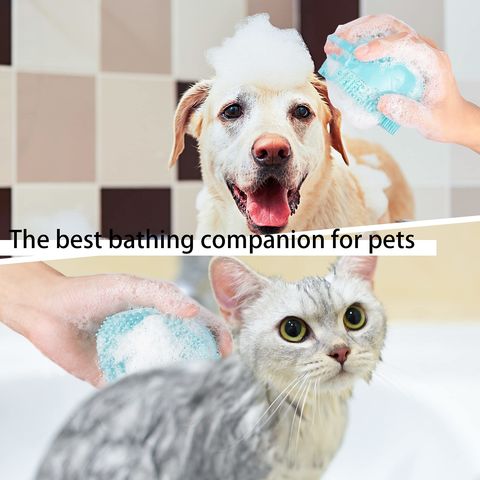 Dog Bath Brush Massager, Silicone Washer for Bathing