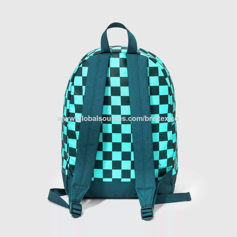 Blue Checkered Backpack 