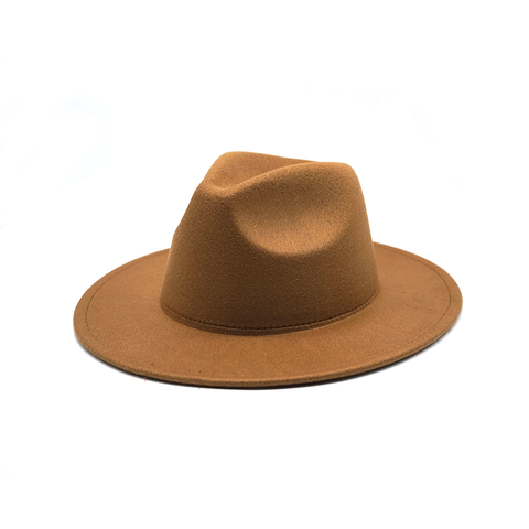 Women Wide Brim Retro Felt Fedora Hats for Women Men Winter Fall Wool  Panama Hat 