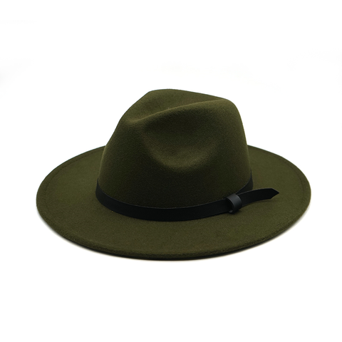 Wool Jazz Top Hats Men And Women Couple Hats Flat Brim Big Brim