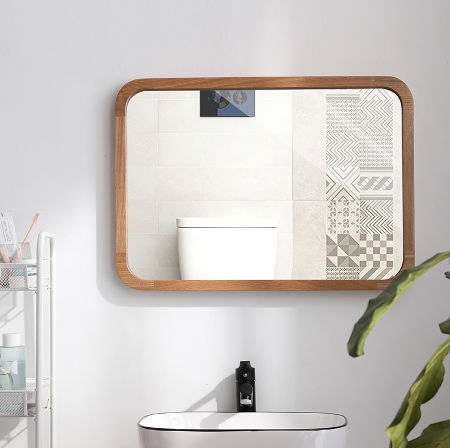 Wooden Products Supplier Wooden Wall Mirror Bathroom Mirror Smart Mirror Makeup Mirrors Export China Supplier