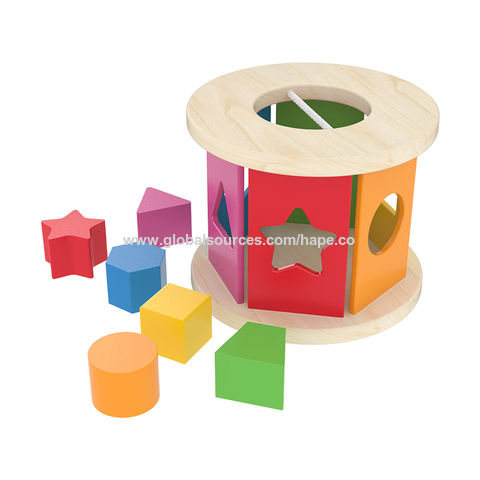 Wooden Shape & Color Sorting Toy with Storage Box, 25 Non-Toxic Geometric  Blocks, Montessori Toy Preschool Educational Learning Toy Gifts for 1 2 3
