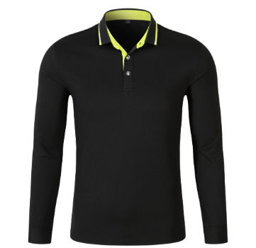 Plain Long sleeve polo shirt