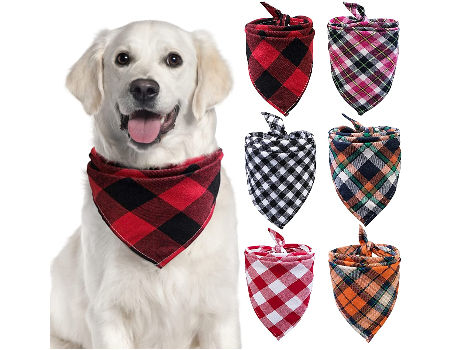 Thanksgiving Cotton Reversible Over the Collar Dog Bandana Reversible Reusable Slip On Dog Bandana Dog Accessories