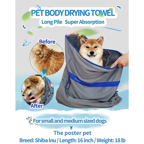 Ultra Absorbent Sponge Towel for Pets - Bath Towels - Gray – TrulyPet