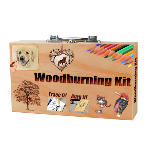 Buy Wholesale China Professional Upgraded 37pcs 30w Craft Wood Burning Kits  Tool With Pyrography Pen & Wood Burning Kits at USD 12.6
