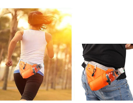 Fashion Multifunction Waist Bag Running Jogging Water Bottle Pack Triangle Pouch 