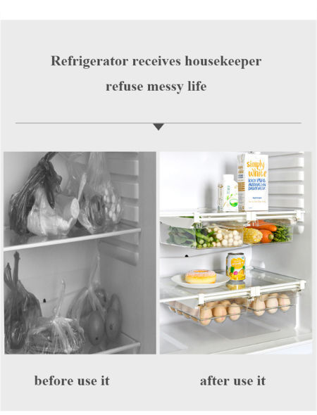 1x Egg Vegwtable Storage Box Kitchen Refrigerator Organiser Basket Shelf I0H9 