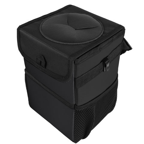 Car Trash Can with Lid - Car Trash Bag Hanging with Storage Pockets  Collapsible and Portable Car Garbage Bin 