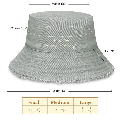 Big Head Fisherman Hat, Cotton Fisherman Hat, Cotton Bucket Hats