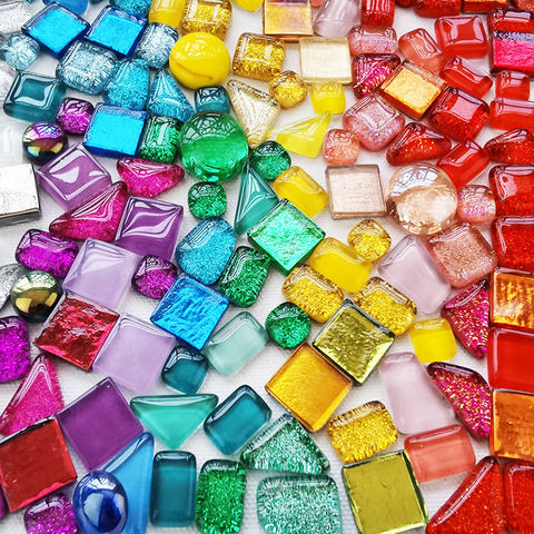 Buy Wholesale China Glitter Glass Mosaic Tile Pieces For Crafts Material &  Glass Mosaic at USD 2