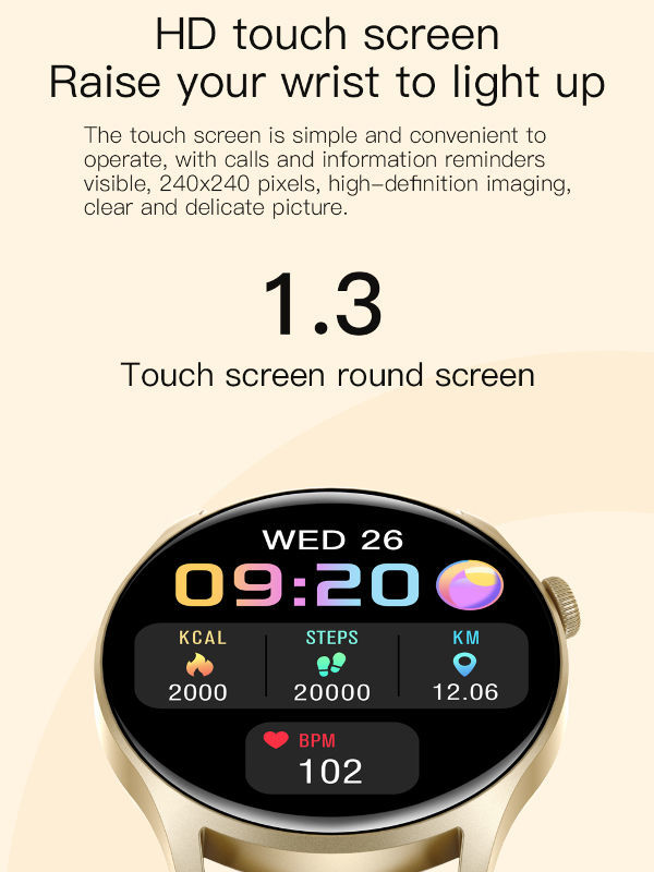 Išmanusis laikrodis Round Fitness Gps Reloj Sport Android io SDK NQR15 Realaus laiko širdies ritmas Žaidimas Išmanusis laikrodis tiekėjas