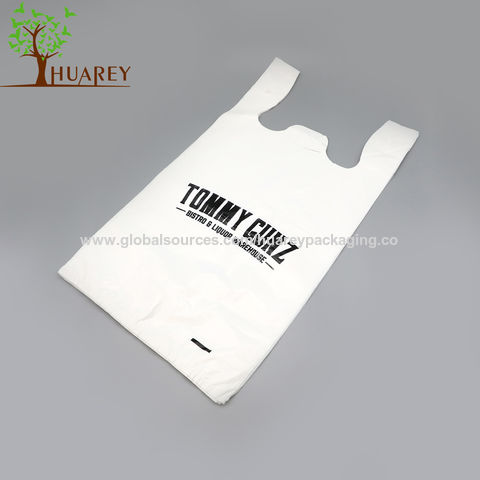 Red Plastic Bags Vest Polybag Fruit Vegetable Shopping Bag Take