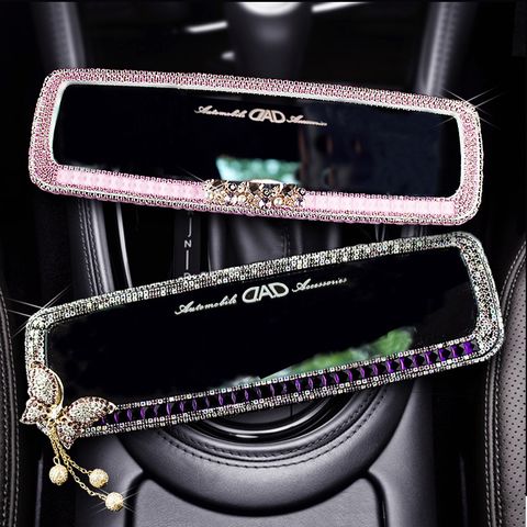 Buy Wholesale China Pink Car Accessories Rear View Mirrors Bling  Rhinestones Car Hd Rearview Mirror Girls Auto Accessori & Rear View Mirrors  at USD 0.88