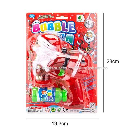 Pistolet à Bulles De Noël Santa - Automatique, LED, Cadeau Enfant Fille Garçon