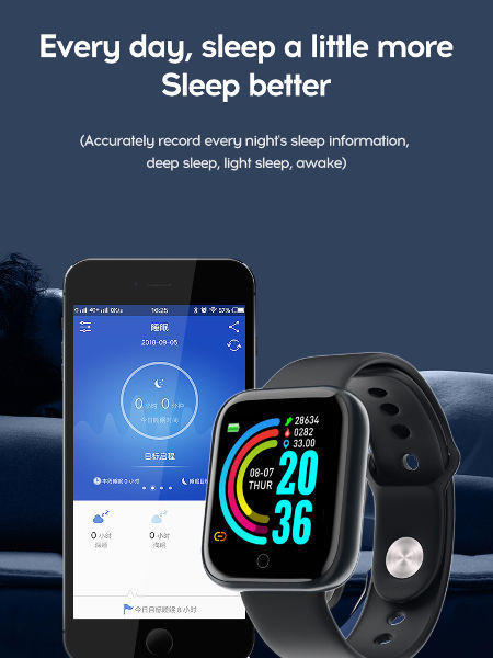 China Paso vendedor caliente del Smart Watch de Y68 D20 que cuenta la  pulsera sedentaria de la supervisión del sueño del recordatorio del  análisis encendido Global Sources,Reloj elegante,Pulsera elegante,Reloj  elegante del deporte