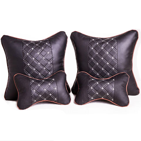 Luxury Designer Pattern Car Headrest/pillow 2 Pair Set 