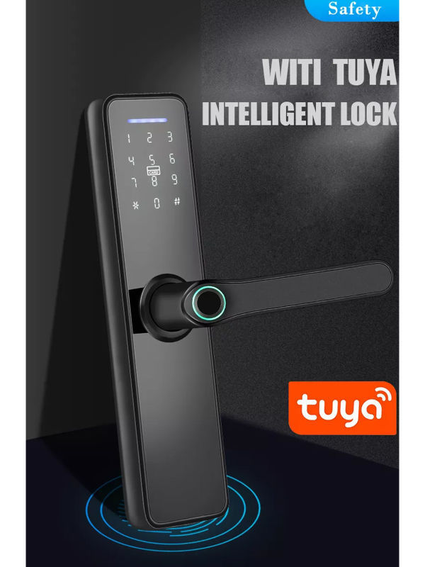 Cerradura biométrica inteligente Wifi de lujo Tuya para huellas
