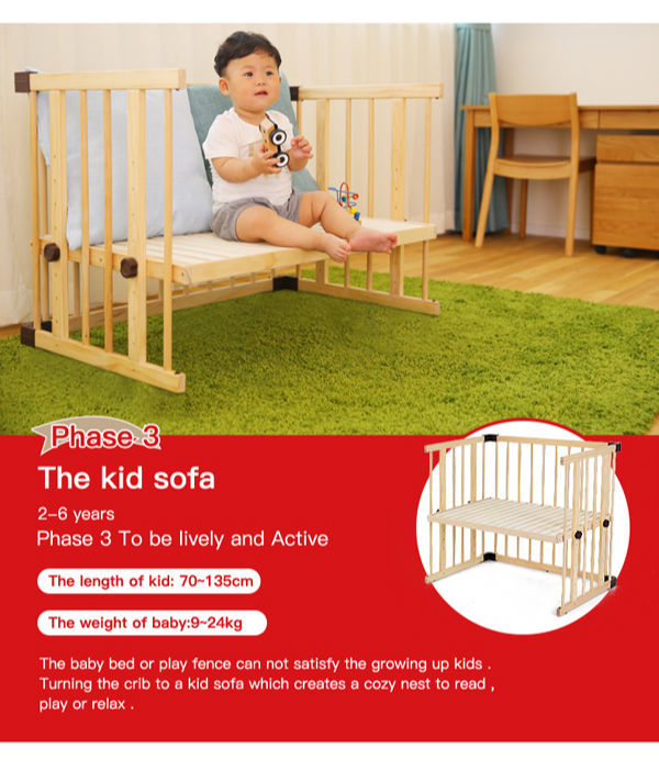 Baby Bed Solid Wood Style Baby Crib Multi-function/ Extendable - China  Wholesale Baby Bedding Set $56 from Jinhua Dearfuns Mom & Kid Supplies Co.,  Ltd.