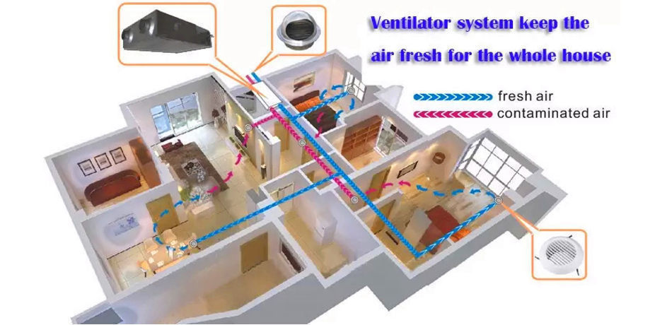 Office Energy Saving Central Control Heat Recovery Ventilation System Supplier