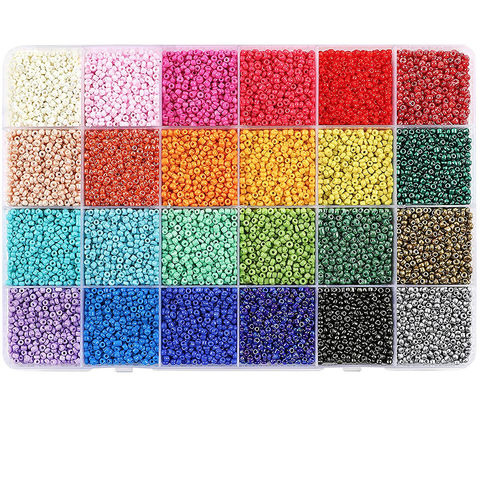 Buy Wholesale China 2mm Small Glass Seed Beads 24 Color Craft Beads For  Bracelets Jewelry Making And Crafts & Beads at USD 3.4