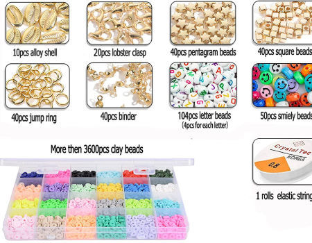 Buy Wholesale China 4000pcs Clay Beads For Jewelry Bracelet Making Kit 6mm  24 Colors Flat Polymer Heishi Beads Kits & Clay Beads at USD 3.8