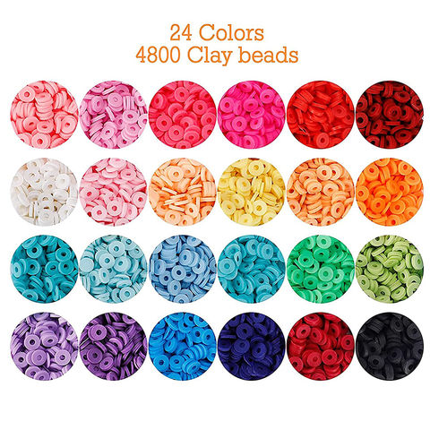 Colorations Boho Wood Beads Bracelet - Kit for 24, 6 Colors