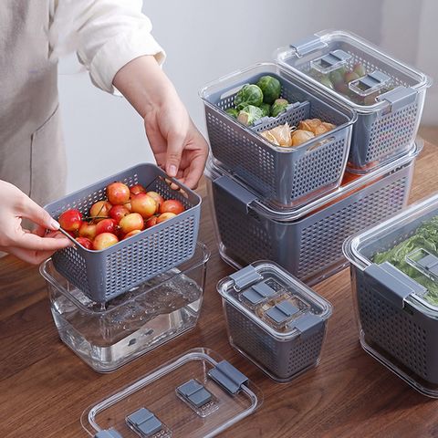 1pc Plastic Refrigerator Storage Box With Lid, Multipurpose Large Capacity  Container For Vegetables, Fruits, Eggs And Other Foods, Suitable For  Kitchen