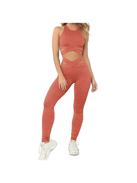 Conjunto De Yoga Sem Costura Gradiente Esporte Conjunto De Roupas