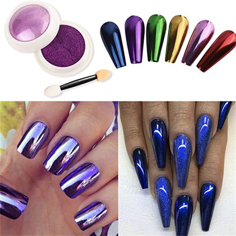 Buy Wholesale China Hot Selling Shining Chrome Nail Powder Metallic Nail  Art Powder Mirror Effect Glitter Powder & Nail Powder at USD 1.25