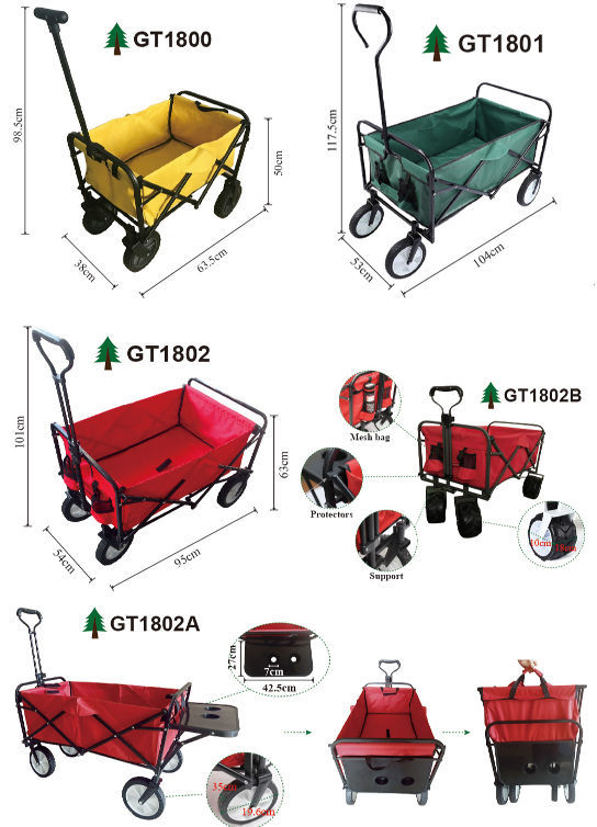 Outdoor Folding Wagon Factory Custom Collapsible Cart for Sports Beach Camping Garden Shopping supplier
