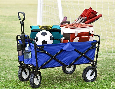 Outdoor Folding Wagon Factory Custom Collapsible Cart for Sports Beach Camping Garden Shopping supplier