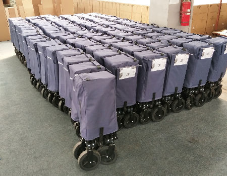 Outdoor Folding Wagon Factory Custom Collapsible Cart for Sports Beach Camping Garden Shopping supplier