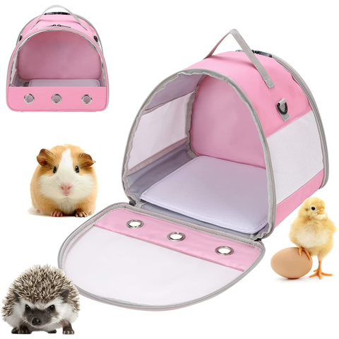 hamster carrier,small pet carrier bag hamster Breathable Portable,Hamster  Travel carrier cage Animal Outgoing Bag,hamster backpack carrier hedgehog  pet pouch,small animal carriers for rabbit Green 