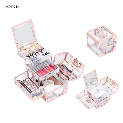 Buy Wholesale China Small Beauty Case Cute Mini Cosmetic Makeup Hard Case  Portable Clear Acrylic Vanity Box & Acrylic Cosmetic Case at USD 18.5